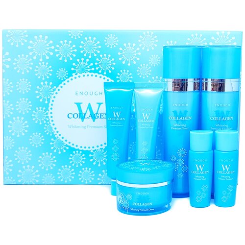 Набор увлажняющих премиум средств с коллагеном ENOUGH W Collagen Whitening Premium Skin Care 5 Set