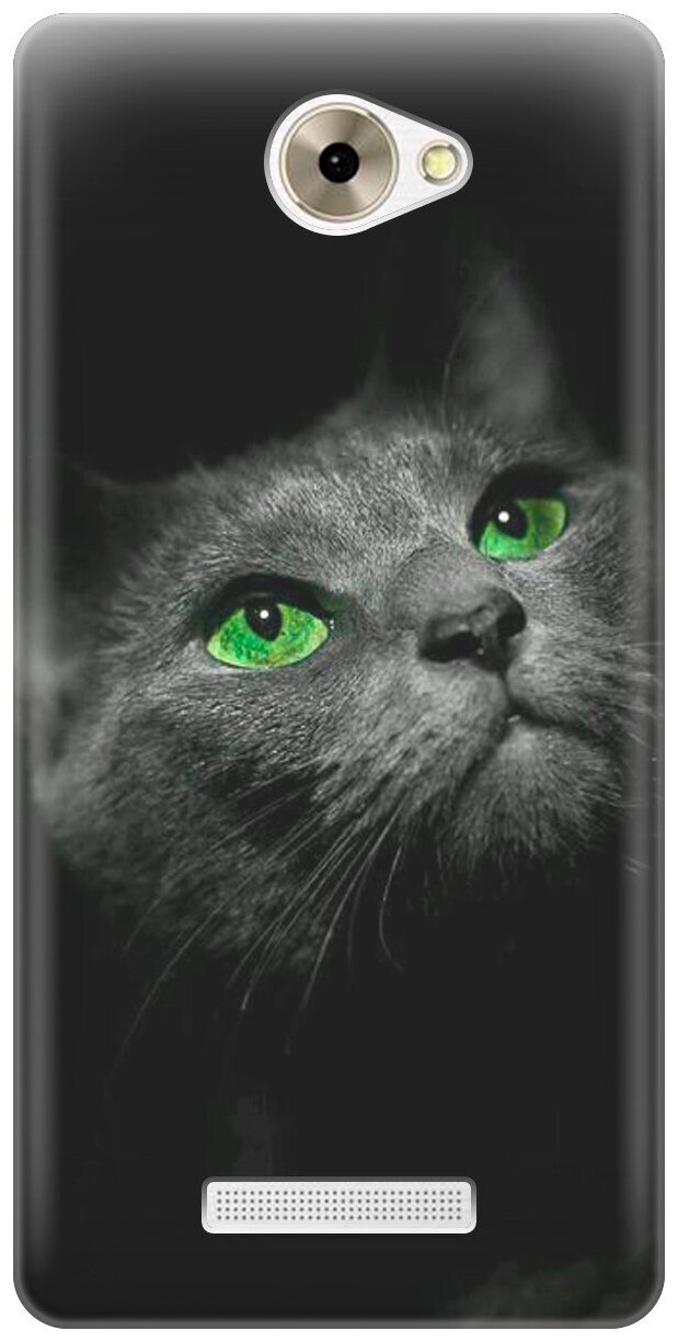 Силиконовый чехол Зеленоглазая кошка на BQ BQS - 5070 Magic / Би Кью 5070