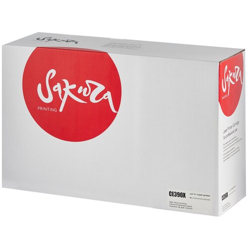 Картридж Sakura CE390X, 24000 стр, черный