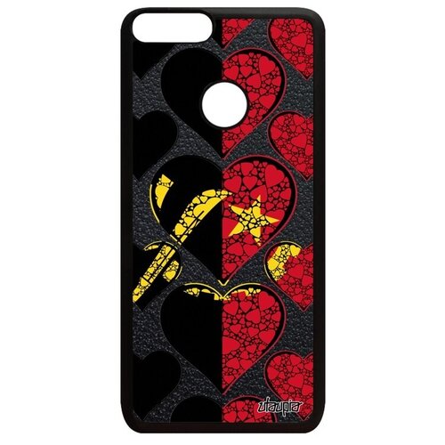 фото Защитный чехол для телефона // huawei p smart 2018 // "флаг анголы с сердцем" страна патриот, utaupia, цветной