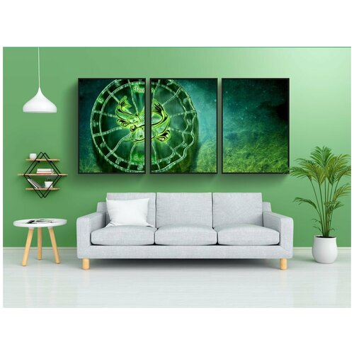 фото Набор модулных постеров для интерьера "рыбы, знак звезды, гороскоп" 60x90 см. в тубусе, без рамки lotsprints