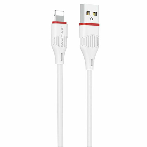 Кабель USB - Apple 8 pin Borofone BX17 Enjoy, 1.0м, круглый, 2.0A, ПВХ, цвет: белый кабель borofone bx17 enjoy charging cable for type c black