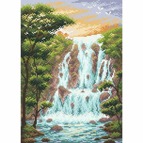 МС-083 Алмазная мозаика 'Крутой водопад' 27*38см Brilliart