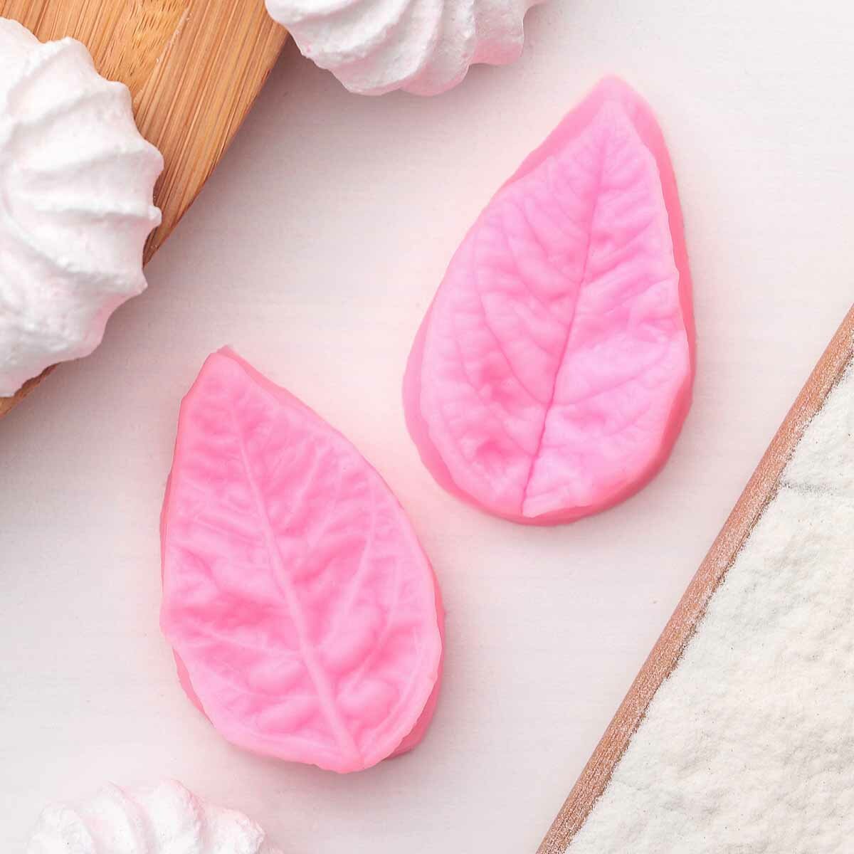 Молд силиконовый для шоколада, воска, мыла, гипса и эпоксидной смолы 'Лист гортензии', 4*2,5*1 см, Арт Узор — фото 1