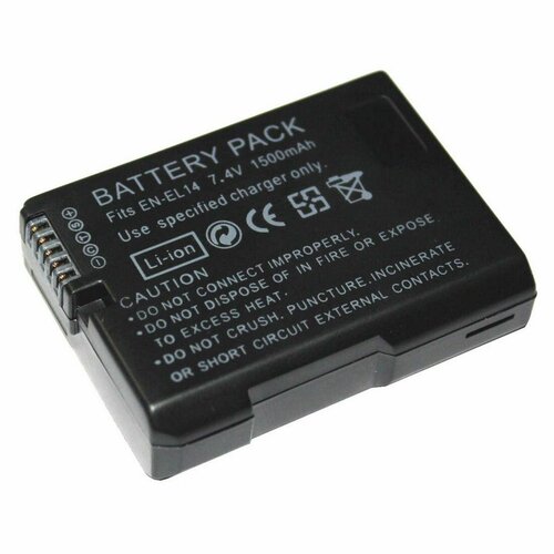 Аккумуляторная батарея MyPads 7.4V 1500mAh EN-EL14 для Nikon D5200 P7100 MH-24