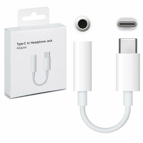 Переходник USB Type-C на 35 мм mini Jack на наушники для AppleIPhoneIPadMacBookAndroidСмартфона 199₽
