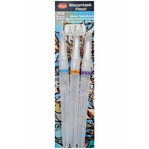 Viva Decor Набор кистей, с резервуаром 3 шт. (S, L, M), в упаковке