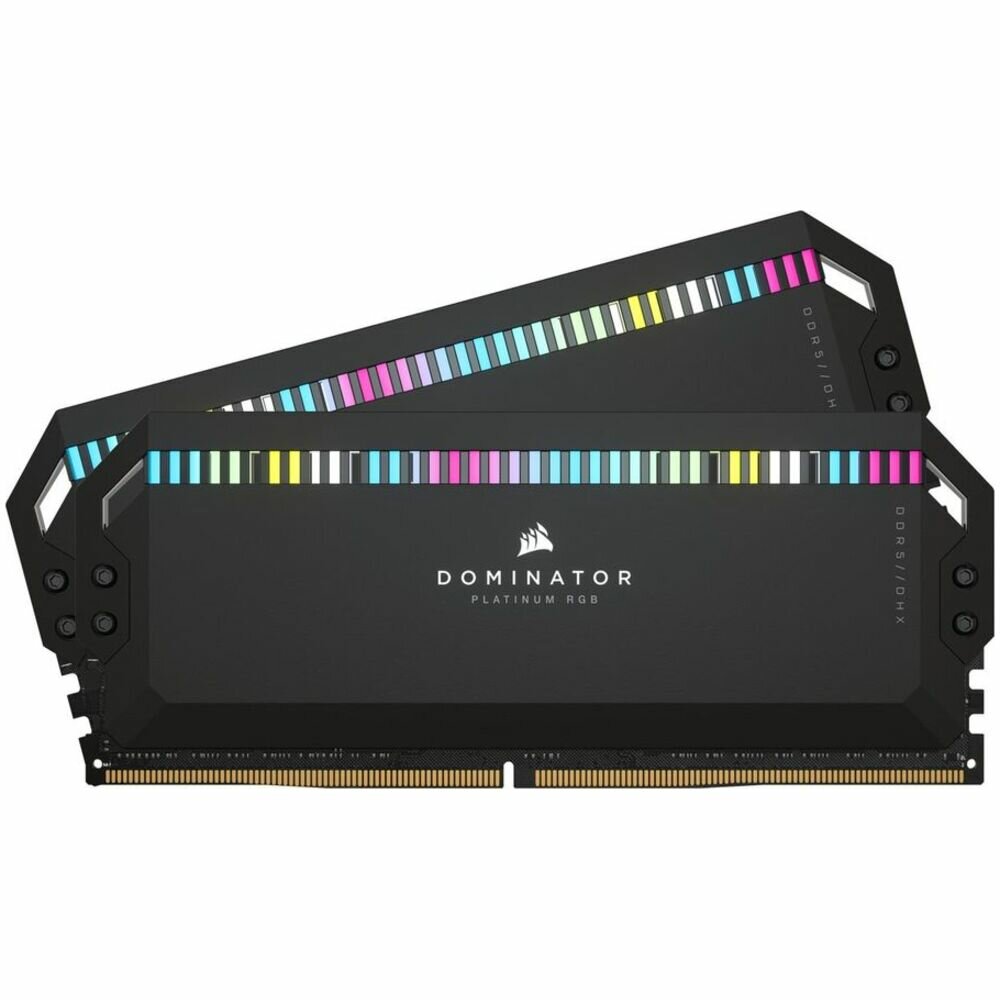 Модуль памяти DIMM 32Gb 2х16Gb DDR5 PC57600 7200MHz Corsair Dominator Platinum RGB Black (CMT32GX5M2X7200C34) — фото 1
