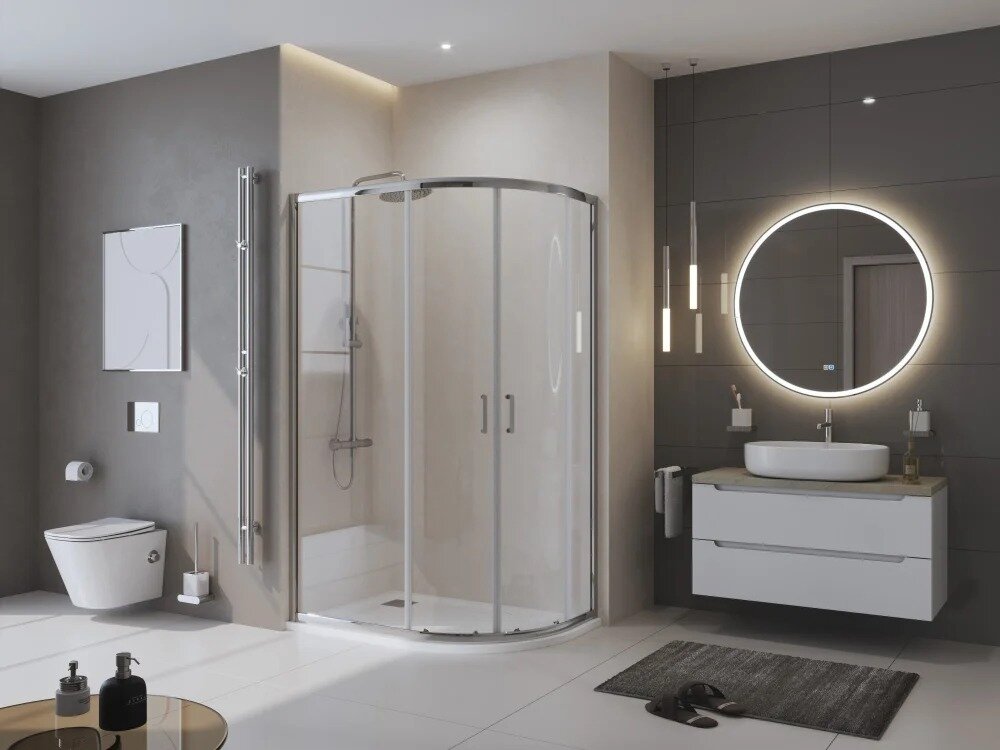Поддон для душа BelBagno Uno RH L 120х80, белый TRAY-MR-UNO-RH-120/80-550-35-W-L-CR — фото 1
