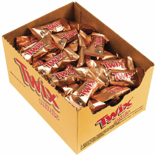 Батончики мини TWIX "Minis" печенье с карамелью в молочном шоколаде 1 кг, 57237 упаковка 2 шт.