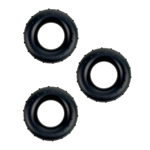 Круглый кистевой резиновый эспандер черный 3 шт 667₽