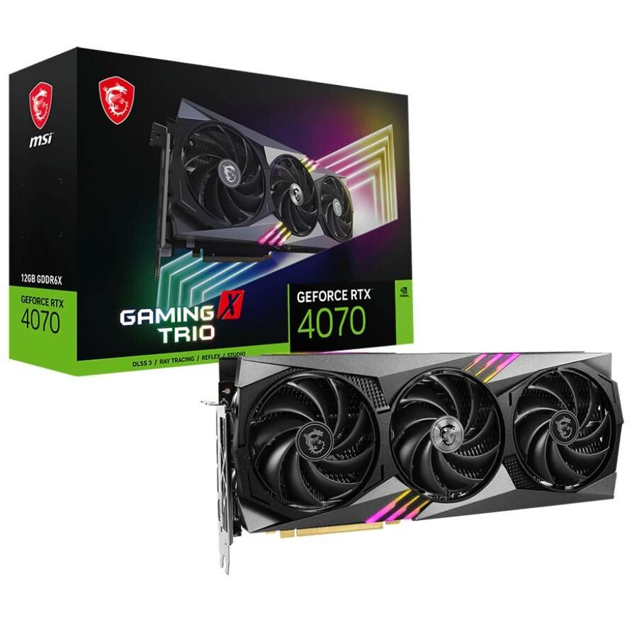 Видеокарта MSI GeForce RTX 4070 GAMING X TRIO 12 Гб