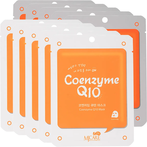 Маска для лица тканевая с коэнзимом Q10 Mijin MJ Care Coenzyme Q10 Mask Pack, 22 г - 10 шт