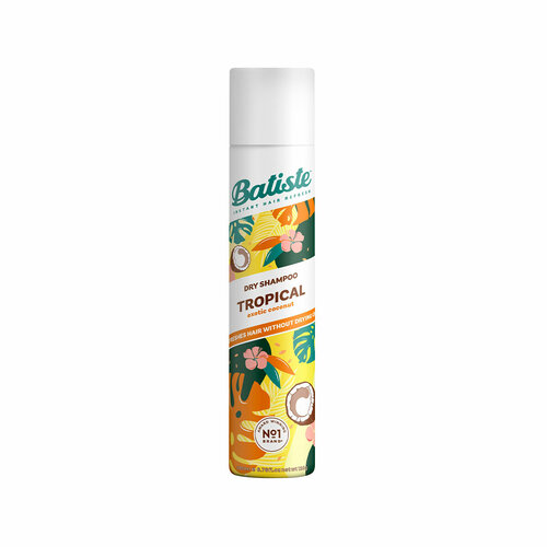 BATISTE сухой шампунь для волос TROPICAL Exotic Coconut 200 мл batiste сухой шампунь tropical 200 мл