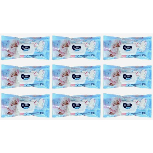 Aura Влажные салфетки для детей Ultra Comfort 100 штуп 9 шт 1681₽
