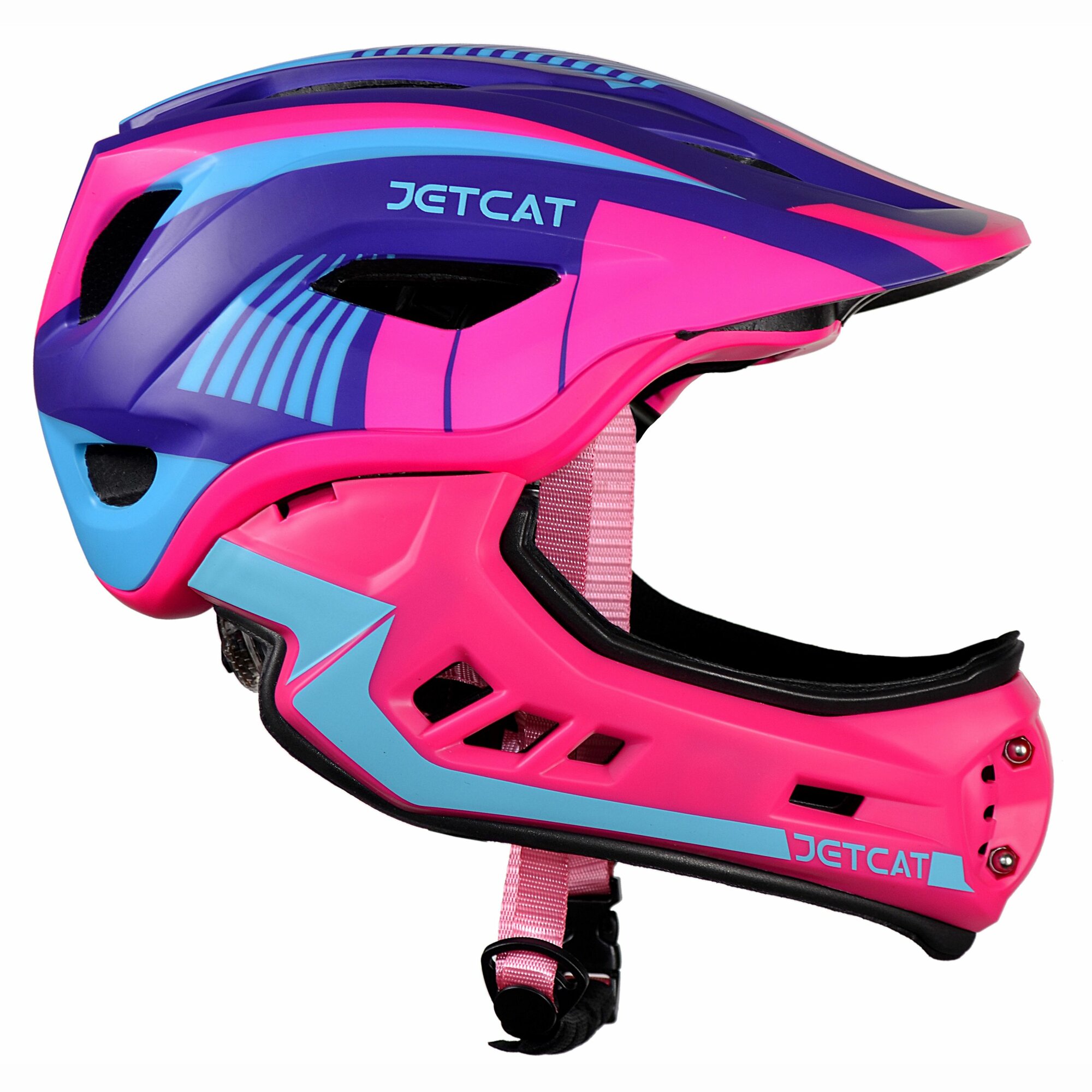 Шлем - JETCAT - Raptor - размер "S" (48-53см) - Purple - FullFace- защитный - велосипедный - велошлем - детский