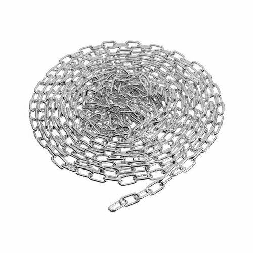 Цепь короткозвенная тундра krep DIN766 диаметр 5 мм сварная оцинкованная 10 м 2404₽