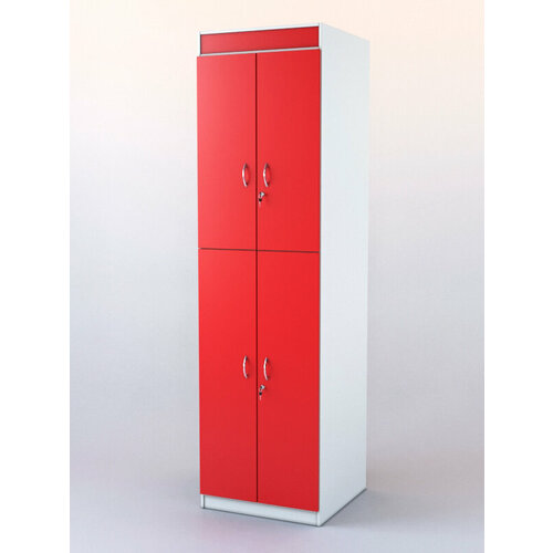 Шкаф аптека 2 Белый Красный 70 x 70 x 165 см 19496₽