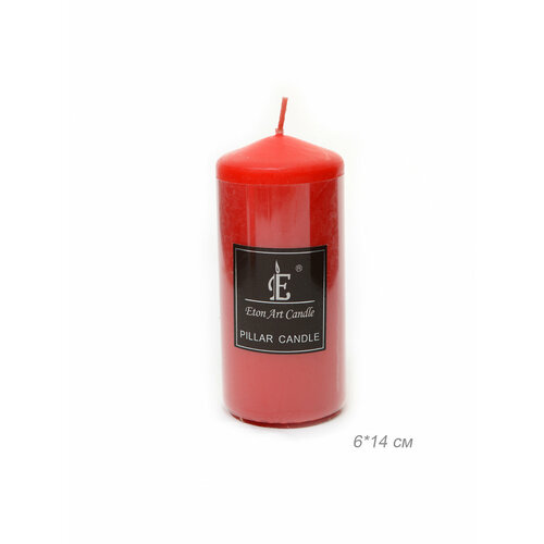 Свеча красная 6х14 см столбик 610₽