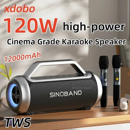 Беспроводная портативная стерео колонка Xdobo Sinoband 1988 II 120 Вт с 2 микрофона 1999900₽