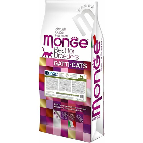 Корм сухой Monge Cat Sensitive для кошек с чувствительным пищеварением, 10 кг