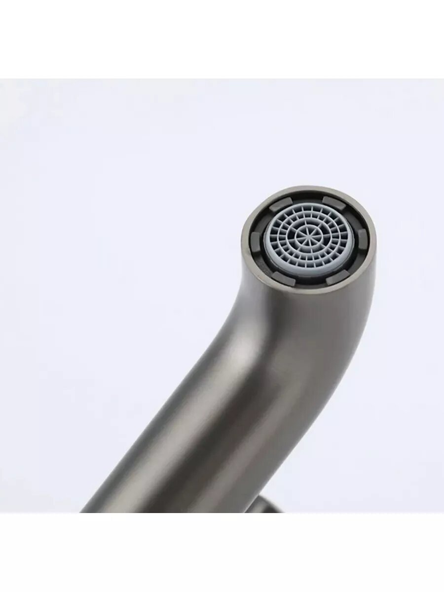 Смеситель для раковины фиксированный Gappo G1006-9 цвет оружейная сталь, латунь — фото 1