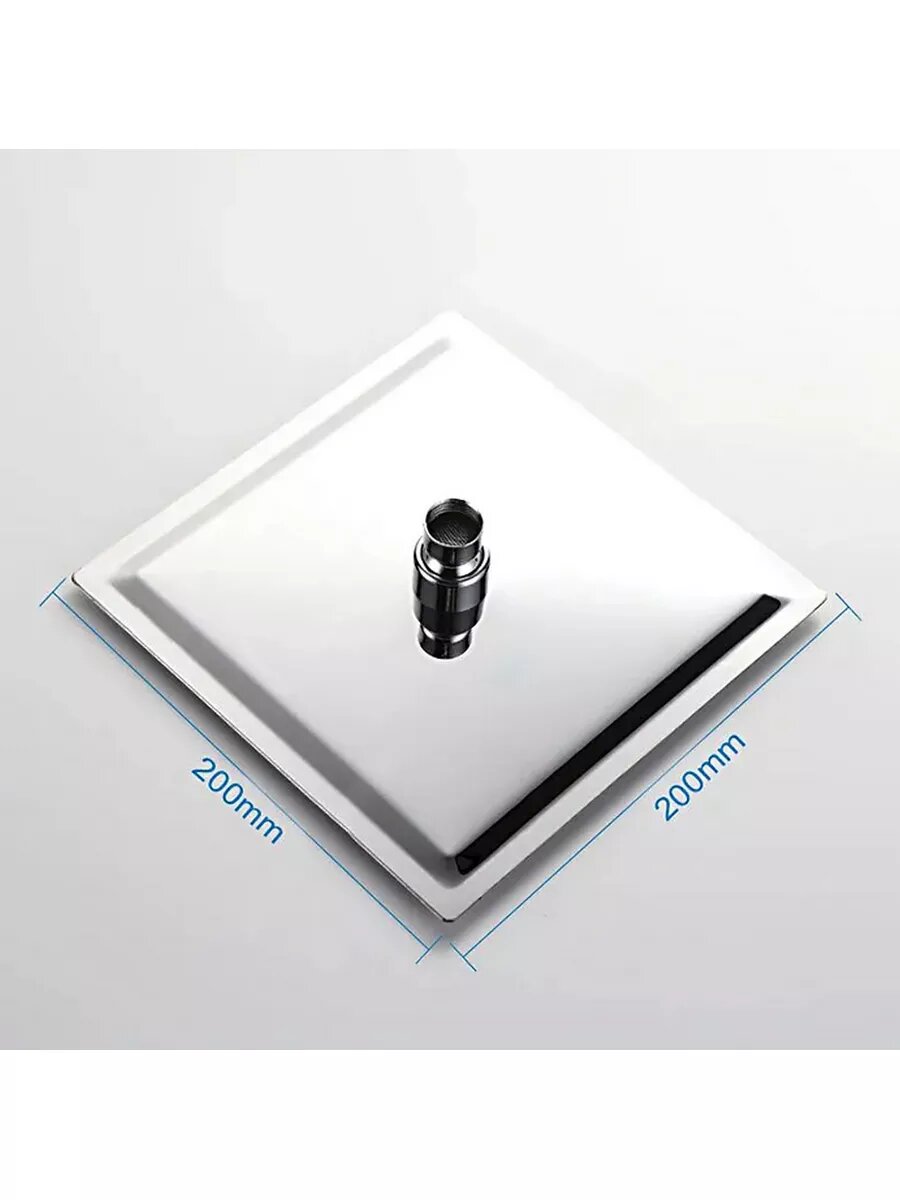 Верхний тропический душ G28 квадратный, нержавеющая сталь, хром — фото 1