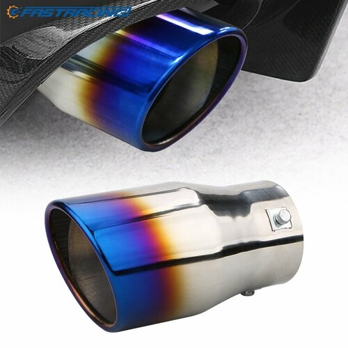 Насадка на выхлопную трубу автомобиля, автоматический титановый наконечник глушителя, хромированная отделка, 3-дюймовое впускное отверстие арт. YC-WH0046