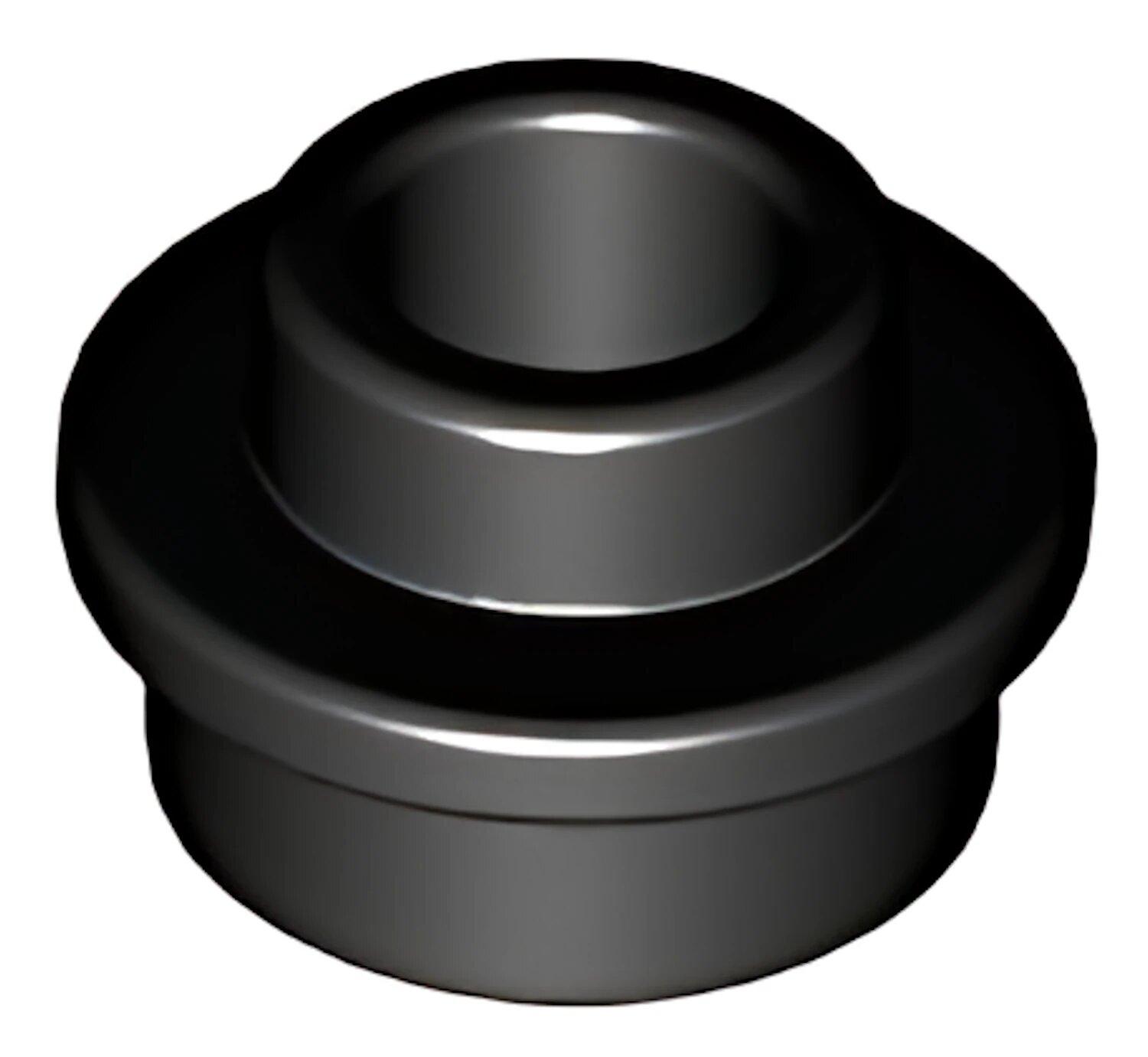 Деталь LEGO Plate, Round 1 x 1 with Open Stud 85861 (28626, 29387) Black N