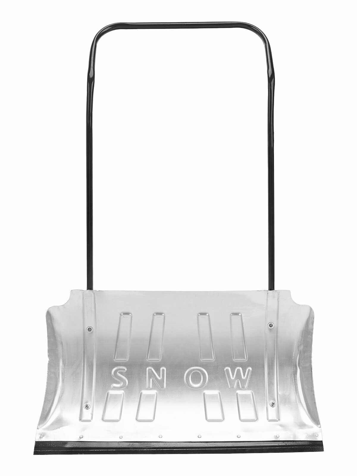 Скрепер для уборки снега Сибртех алюминиевый 75х42х112 см, усиленный, стальная рукоятка, снеговая лопата / движок, 61583 — фото 1