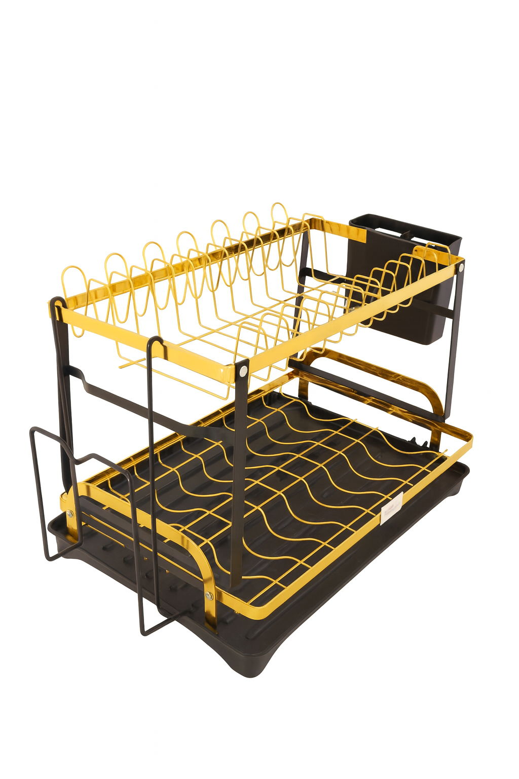 Сушилка для посуды настольная, двух ярусная, с поддоном, для тарелок.