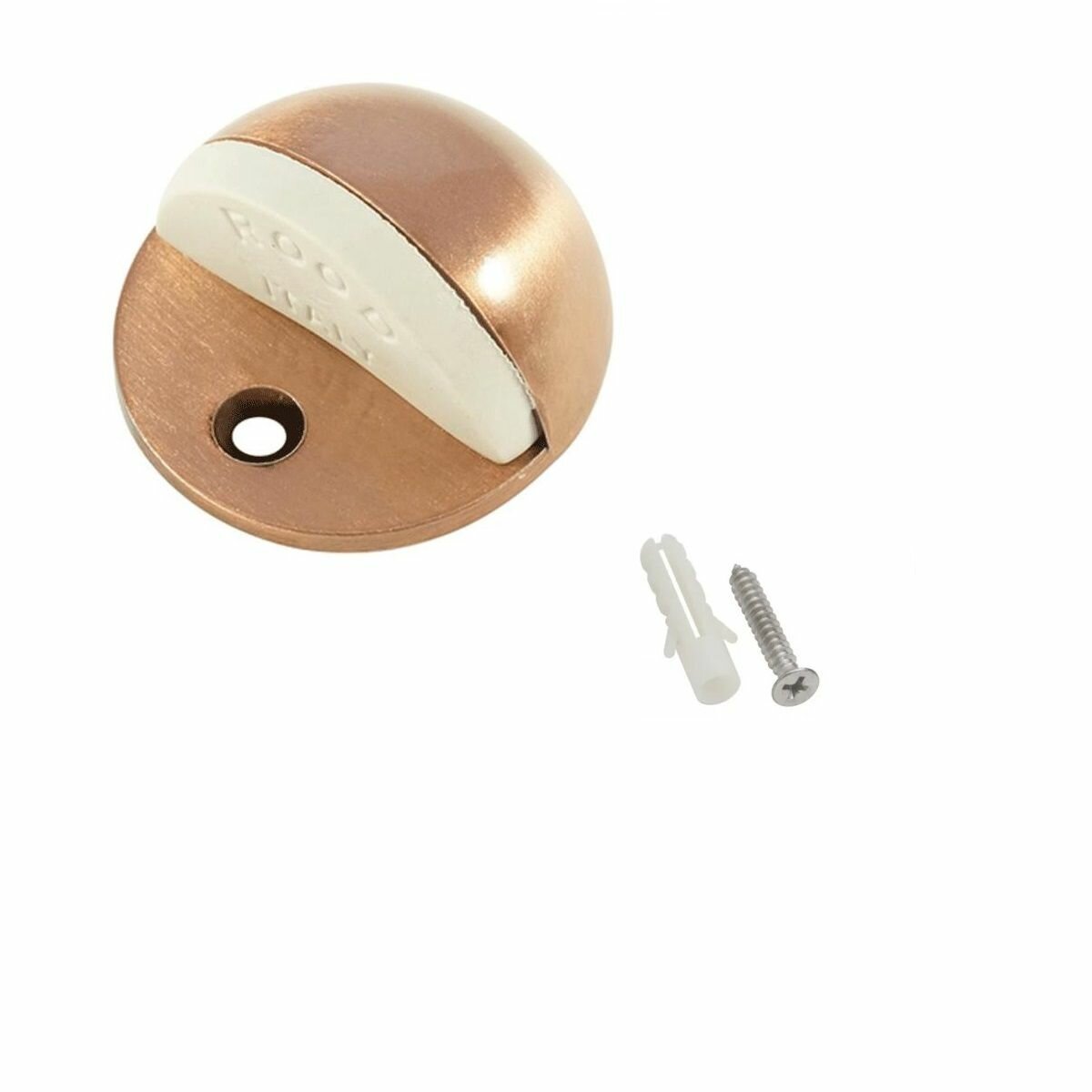 Стоппер - дверной ограничитель полусфера напольный цвет: Медь