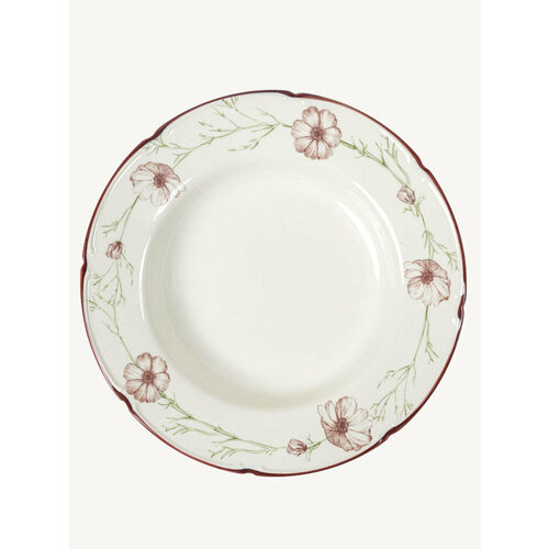 Тарелка суповая Дымов Керамика Космея утро 07.00, диаметр 25 см, керамика