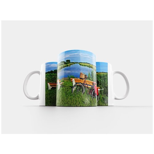 фото Кружка "велосипед, скамейка, водный путь" 320 мл lotsprints