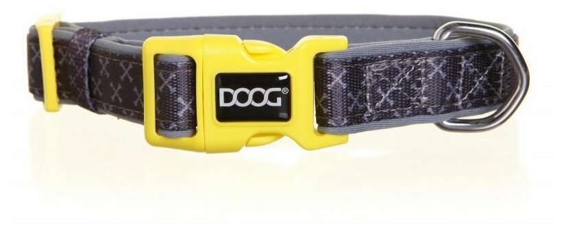 Ошейник для собак DOOG "Odie", серо - желтый, XS, 16-25см (Австралия) - фотография № 1