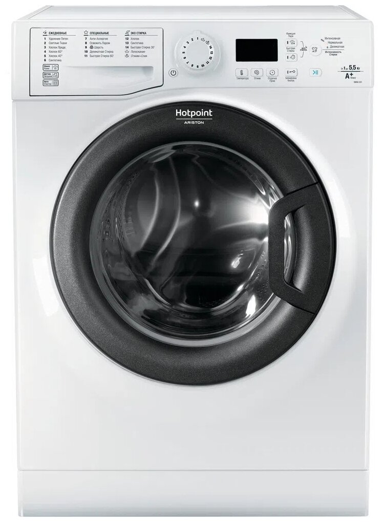 Стиральная машина Hotpoint-Ariston VMSG 521 ST B кл.:A+ фронт. макс.:5.5кг белый - фотография № 1