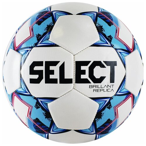 фото Мяч футбольный brillant replica, №5, бел/гол/крас select