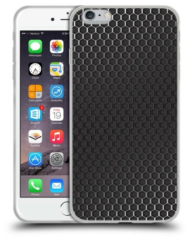 Дизайнерский силиконовый чехол для Iphone 6 Plus/6s Plus Металл