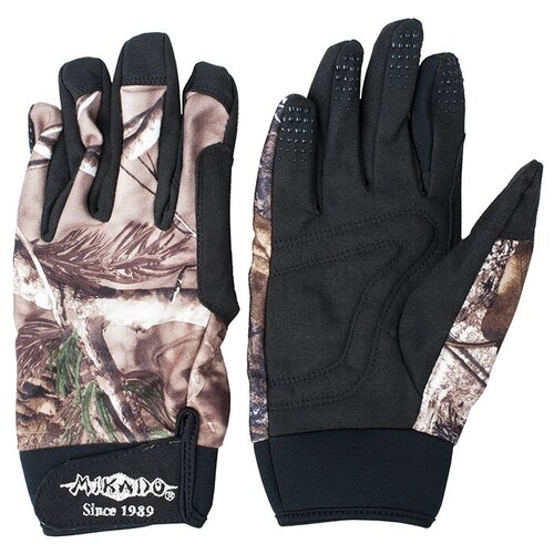 Перчатки и рукавицы MIKADO UMR-09, XL, демисезон, камуфляж перчатки рыболовные mikado umr 09 размер xl