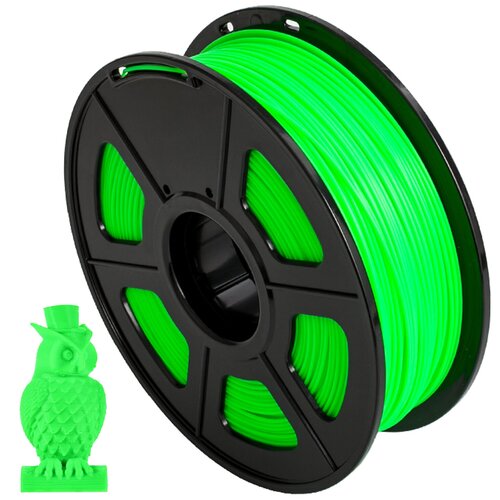 PLA пластик для 3D принтера Geekfilament 1.75мм, 1 кг зеленый (Just Green)