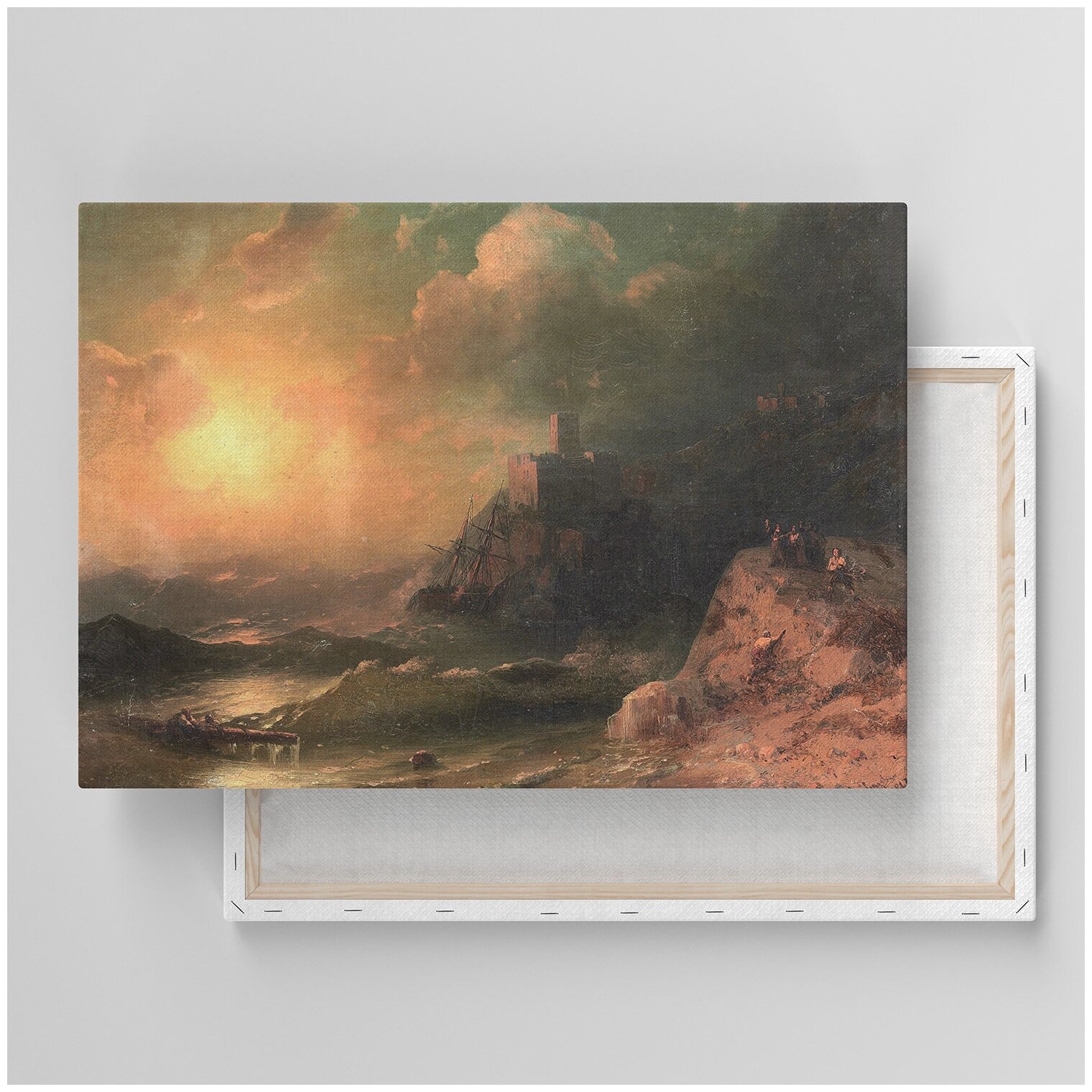 Картина на холсте с подрамником / Aivazovsky Ivan / Айвазовский Иван - Кораблекрушение, 1867