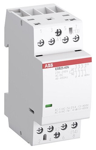 Контактор модульный ABB ESB (1SAE231111R0640) 220 В 25 А тип AC/DС 4НО - фотография № 2