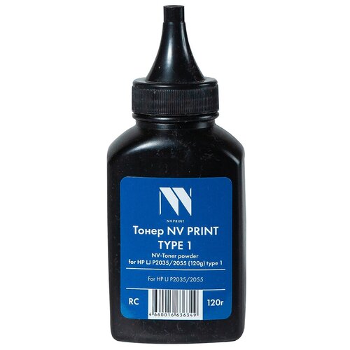 тонер nv print nv hp lj p2035 2055 1кг type 1 для laserjet p2035 2055 китай Тонер NV PRINT NV-HP LJ P2035/2055 (120 г) type 1