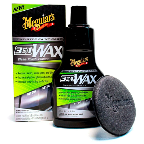 Воск 3 в 1 Meguiar's Wax 3 -in-1 (с аппликатором), 473 мл