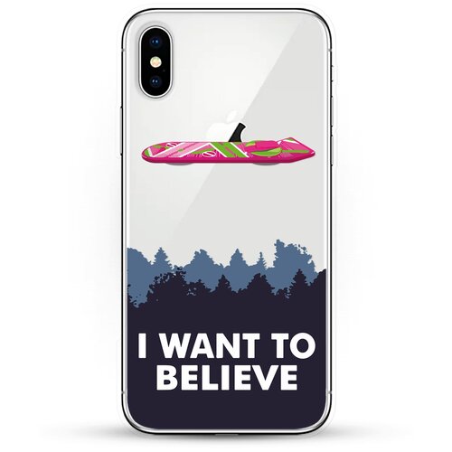 фото Силиконовый чехол i want to believe на apple iphone x andy & paul