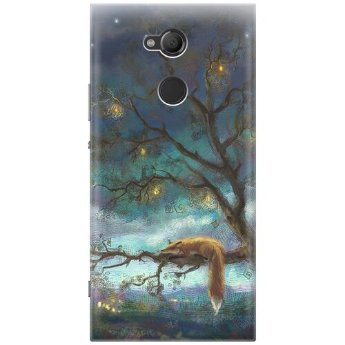 фото Re:pa накладка transparent для sony xperia xa2 ultra с принтом "лиса на дереве"