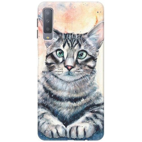 фото Re:paчехол - накладка artcolor для samsung galaxy a7 (2018) с принтом "ушастый котик"