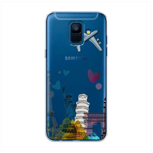 фото Силиконовый чехол "самолет путешествий" на samsung galaxy a6 / самсунг галакси а6 case place