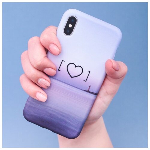 фото Чехол для телефона iphone x/xs «любовь‒это маяк» soft touch, 14.5 × 7 см mikimarket