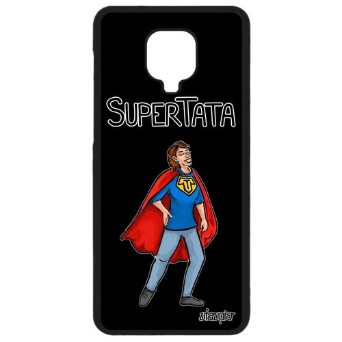 фото Защитный чехол на телефон // xiaomi redmi note 9 pro // "супертетя" семья веселый, utaupia, черный